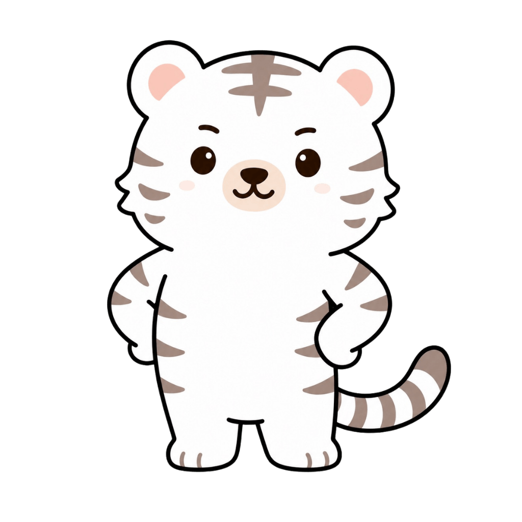 Bommi the tiger standing proud